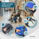 Silla de ruedas | Plegable | Aluminio | Frenos en manetas | Ancho asiento 46cm | Azul | Pirámide | Mobiclinic - Foto 2