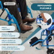 Silla de ruedas | Plegable | Aluminio | Frenos en manetas | Ancho asiento 46cm | Azul | Pirámide | Mobiclinic - Foto 4