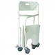 Silla de ducha | Plegable | Con ruedas | Blanca | Hasta 110 kg - Foto 2