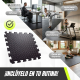 Tatami puzzle | 20 piezas + 40 bordes | Antideslizante e impermeable | PE+EVA | Modular | Geométrico | Zeny | Mobiclinic - Foto 5