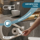 Barra abatible para baño | Soporte para papel | Doble barra | Hasta 250 kg | Hierro | Blanco | Robin | Mobiclinic - Foto 5
