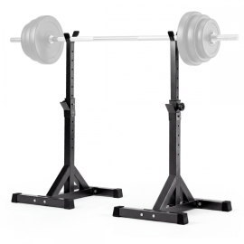 Soporte para pesas | Hasta 300 kg | Altura regulable | Apoyos...