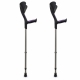 2er Pack Krücken | ergonomischer Gummigriff | Advance | schwarz und violett | Aluminium, Plastik - Foto 1
