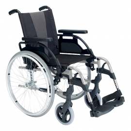 Breezy Style Rollstuhl aus Aluminium | Farbe: Selengrau | Raddurchmesser: 24""