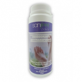 Sanifeet Fußpflegepulver | 100g | Gegen Schweiß und schlechten Geruch | Deodorant, Anti-Transpirant und Erfrischungspulver
