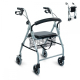 Rollator | Aluminium | Faltbar | Bremsgriffe | Sitz und Rückenlehne | Für Senioren | Grau | Alhambra | Mobiclinic - Foto 1