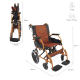 Faltbarer Rollstuhl | Aluminium | Bremse an Handgriffen | Fußstütze | Armlehnen | Orange | Modell: Pirámide | Mobiclinic - Foto 7