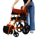 Faltbarer Rollstuhl | Aluminium | Bremse an Handgriffen | Fußstütze | Armlehnen | Orange | Modell: Pirámide | Mobiclinic - Foto 16