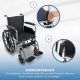 Faltbarer Rollstuhl | Große Räder | 40 cm | Grau | Modell: Marsella | Mobiclinic - Foto 5