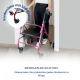 Rollator | Faltbar | Sitz und Rückenlehne | 4 Räder | Rosa | Modell: Escorial | Mobiclinic - Foto 6