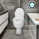 Toilettensitzerhöhung | Höhenverstellbar | 10 cm | Titan | Mobiclinic - Foto 6