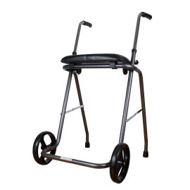 Zusammenklappbarer Rollator mit zwei | Rädern und verstellbarem | Sitz 75-95 cm