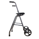 Zusammenklappbarer Rollator mit zwei | Rädern und verstellbarem | Sitz 75-95 cm - Foto 3