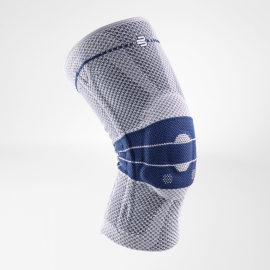 Bauerfeind Elastische Kniebandage | Stabilisator | Mit Seitengurten und Polsterung | Titan | Verschiedene Größen | GenuTrain