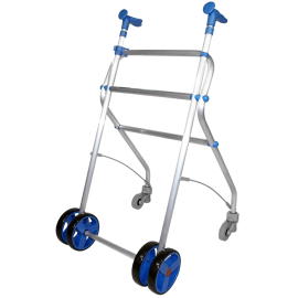 Rollator für Erwachsene | Aluminium | 4 Räder | Zusammenklappbar | Blau | Rollatino | Forta