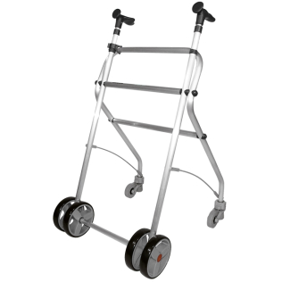 Rollator für Erwachsene | Aluminium | 4 Räder | Zusammenklappbar | Schwarz | Rollatino | Forta