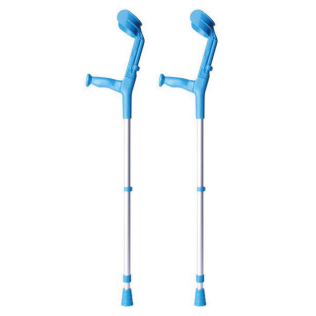 2er Pack Krücken | Gehstöcke | Aluminium | höhenverstellbar | Blau | BCR | FORTA