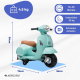 Elektromotorrad für Kinder | Vespa Piaggio | Überschlagschutz | Motor 30W | 2,5 km/h | Musikalischer Effekt | Rom | Mobiclinic - Foto 1