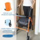 Premium Rollator | 2 Räder | Faltbar und höhenverstellbar | Sitz und Korb | Stahl| Orange | Nerón | Mobiclinic - Foto 3