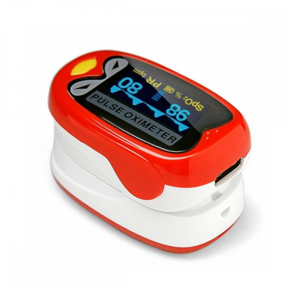 Pulsoximeter kinder, plethysmographische welle, lustiges vogeldesign, sicher und zuverlässig, mobiclinic