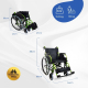 Rollstuhl | Aluminium | Faltbar | Geteilte Rückenlehne | Grün | Modell Bolonia | Mobiclinic - Foto 1