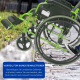 Rollstuhl | Aluminium | Faltbar | Geteilte Rückenlehne | Grün | Modell Bolonia | Mobiclinic - Foto 7