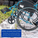 Rollstuhl | Aluminium | Faltbar | Geteilte Rückenlehne | Umklappbare Armlehnen| Blau | Modell Bolonia | Mobiclinic - Foto 7