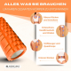 Massagerolle | Schaumgummi | 14 x 33 cm | Vielseitig | Leicht | Verhindert Verletzungen | Orange | FitRoller | Mobiclinic - Foto 20