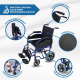 Rollstuhl | Premium | Faltbar | Abnehmbare Armlehnen und Fußstützen | Schwarz | Maestranza | Mobiclinic - Foto 2