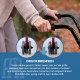 Klappbarer Rollator | inkl. Sitz und Rückenlehne | Aluminium | Korb | für Senioren | Rosa | Modell: Prado | Mobiclinic - Foto 3