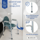 Toilettenstuhl | antirutsche Gummipuffer | Deckel | gepolsterten Armlehnen | Chromstahl | Arroyo | Mobiclinic - Foto 6