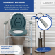 Toilettenstuhl | antirutsche Gummipuffer | Deckel | gepolsterten Armlehnen | Chromstahl | Arroyo | Mobiclinic - Foto 8