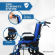 Faltbarer Rollstuhl | Aluminium | Handbremsen | Fußstützen | Armlehnen | Blau | Modell: Pirámide | Mobiclinic - Foto 6
