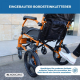 Faltbarer Rollstuhl | Aluminium | Bremse an Handgriffen | Fußstütze | Armlehnen | Orange | Modell: Pirámide | Mobiclinic - Foto 9