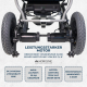 Elektrorollstuhl | Faltbar | Aluminium | Dualmodus | 20 km Reichweite | Bis zu 100 kg | Verona | Mobiclinic - Foto 7