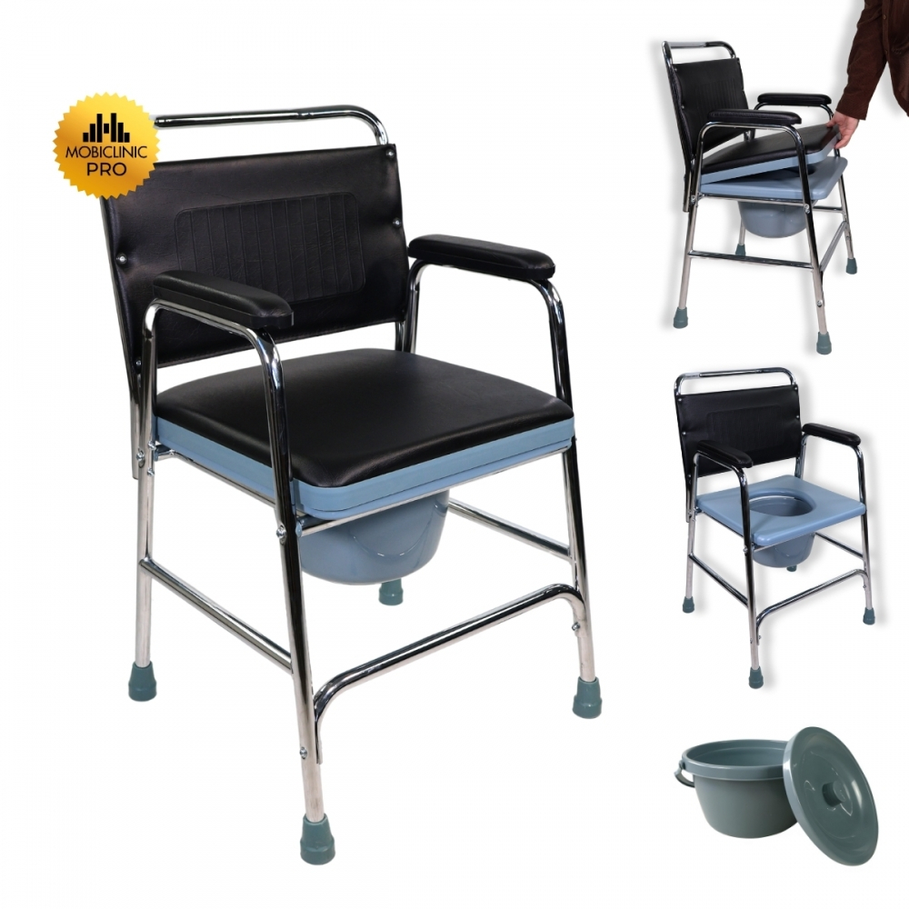 Toilettenstuhl, mit deckel, armlehnen, antirutschfüße, velero, mobiclinic