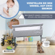 Beistellbett | Höhenverstellbar | Seitliche Öffnung | Bis 15 kg | Tragetasche | Einfache Montage | Moon | Mobiclinic - Foto 5