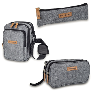 Pack Etui, Tasche und Umhängetasche für Diabetes | Zweifarbig | Grau | Insulin's, Dia's und Fit's Evo | Elite Bags Pack Etui, Tasche und Umhängetasche für Diabetes | Zweifarbig | Grau | Insulin's, Dia's und Fit's Evo | Elite Bags