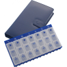 Tablettenbox 7 Tage | Mit Etui | Blau | 3 Fächer pro Tag