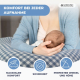 Stillkissen | 3 in 1 | Multiposition | Verstellbare Seile | Maschinenwaschbar | Vichy-Druck | Aura | Mobiclinic - Foto 5