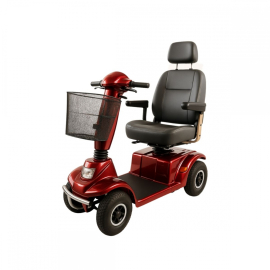 Scooter für Behinderte | 4 Räder | Premium | Abmontierbar | Kapazität 45 km | 12V | Bordeaux | Modell: Libra | Mobiclinic