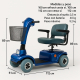 Elektroroller mit eingeschränkter Mobilität | Auton. 45 km | 4 Räder | Dreh- und Klappsitz | 36Ah | Blau | Piscis |Mobiclinic - Foto 1