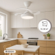 Deckenventilator | 4 Flügel | 6 Geschwindigkeiten | 3 Beleuchtungsmodi | LED-Licht | Fernbedienung | Oasis | Mobiclinic - Foto 7