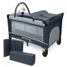 3-in-1-Reisebett | Wickeltisch | Laufstall | Tragbar | Faltbar | Tragetasche | Grau | Caelum | Mobiclinic