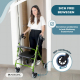 Rollator | Faltbar | Aluminium | Bremsen an den Griffen | Sitz und Rückenlehne | 4 Räder | Grün | Modell: Escorial | Mobiclinic - Foto 6