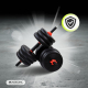 Paar 20 kg Hanteln | Verstellbar | 4 in 1 | Kettlebell-Aufsatz | Verbindungsstange | Tragbar | Mobimax | Mobiclinic - Foto 6