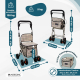 Einkaufswagen Rollator | 4 Räder | Zusammenklappbar | Mit Tasche | Mit Bremssystem | Kariert | Coliseo | Mobiclinic - Foto 1