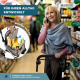Einkaufswagen Rollator | 4 Räder | Zusammenklappbar | Mit Tasche | Mit Bremssystem | Kariert | Coliseo | Mobiclinic - Foto 2
