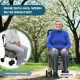 Einkaufswagen Rollator | 4 Räder | Zusammenklappbar | Mit Tasche | Mit Bremssystem | Kariert | Coliseo | Mobiclinic - Foto 6
