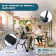 Rollator für Senioren | Faltbar | Sitz | 2 Räder | Mattschwarz | Emérita | Mobiclinic - Foto 4